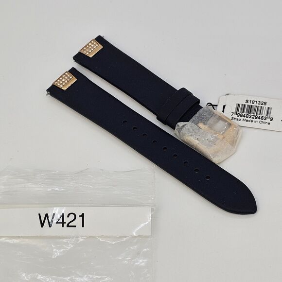 FOSSIL Original Replacement Leather Strap S181328 Watch Band Blue 18MM - Picture 8 of 8